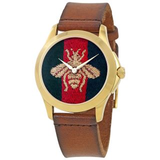Gucci G - Timeless Red And Green Nylon Dial Unisex Watch Ya126451