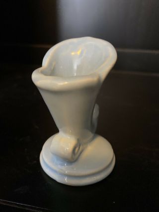 Vintage Shawnee Pottery Miniature Mini Cornucopia Vase Blue 2