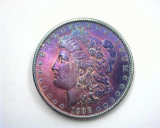 1888 Morgan Silver Dollar Gem,  Uncirculated Iridescent Toning