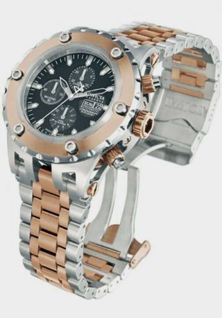 Invicta Swiss Res Specialty Rose Gold & Ss Valjoux 7750 Chronograph Watch 4841