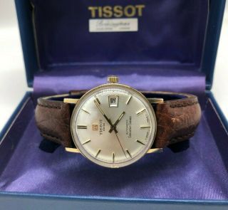 Vintage 9k 9ct Solid Gold Tissot Seastar Seven Automatic Mens Watch (serviced)
