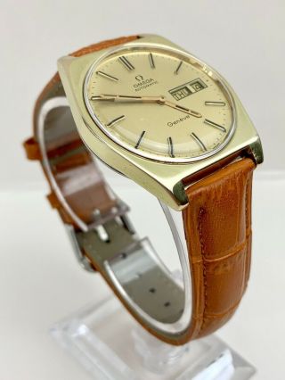 Vintage Omega Geneve Day Date Automatic Watch.  Ref 166.  0120 1972
