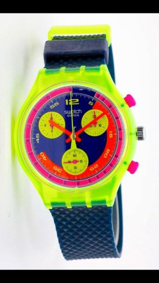 Swatch Chrono Grand Prix Scj101 Watch 1991 - Pradè.  With Glass