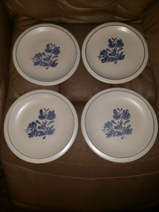 Vintage Pfaltzgraff Yorktowne Dinner Plates (usa) Set Of 4 - 10 1/4 " -