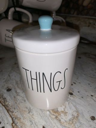 Rae Dunn Tiffany Blue Interior Things Canister