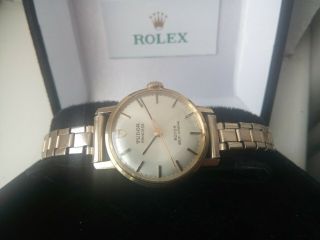 Very Rare Ladies 1973 Solid 9k Gold Rolex Tudor Automatic Watch & Box