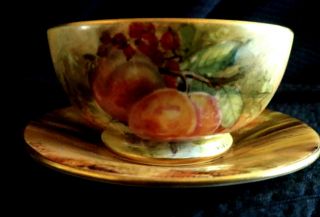 Royal Winton Bone China Cup And Saucer Hand Painted Made In England Signed