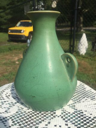 Antique Bybee Matte Green Vase Hand Made Arts & Crafts Pottery Kentucky 2