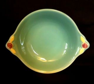 Vintage Coors Pottery - Rosebud - Green 6 " Cereal Bowl