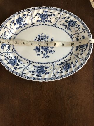 Johnson Brothers Indies Ironstone Blue 12 1/4 " Oval Serving Platter England