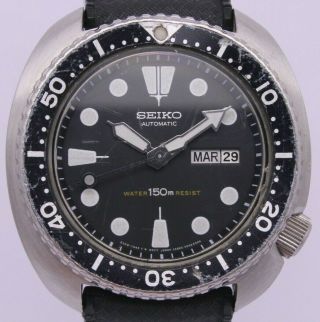 Vintage 1982 Seiko 6309 - 7049 Mens 44mm Steel Automatic Divers Watch = =