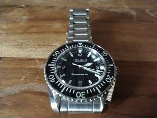 Helson Sharkmaster 300 12 Dial Black Dive Watch Eta2824
