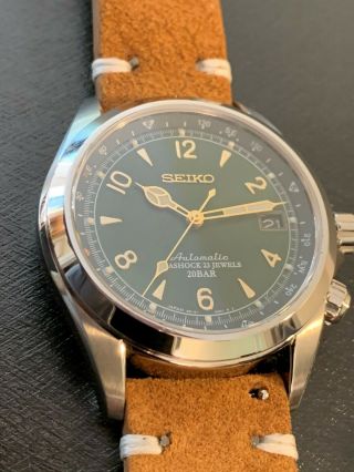 Seiko Alpinist Automatic Movement Green Dial Men ' s Watches SARB017 3