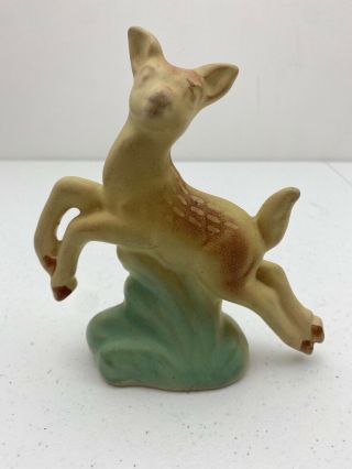 Vintage Rosemeade Pottery Ceramic Leaping Fawn Bambi Deer Figurine
