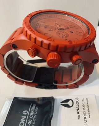 LIMITED - EDITION NIXON 51 - 30 Chronograph Watch (ALL RED) Everywhere 3