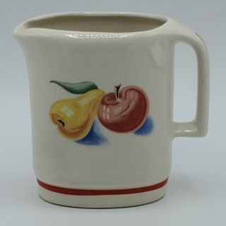 Harker Pottery Bakerite Red Apple & Pear Creamer