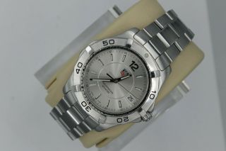 Tag Heuer WAF1112.  BA0801 Silver Gray Aquaracer Watch Mens Stainless Sport SS 3