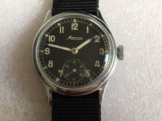 Rare Military Watch Minerva Dh For The German Army Ww2 Wehrmacht