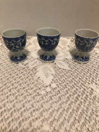 Set Of 3 - Phoenix Bird - Egg Cups - Made In Japan