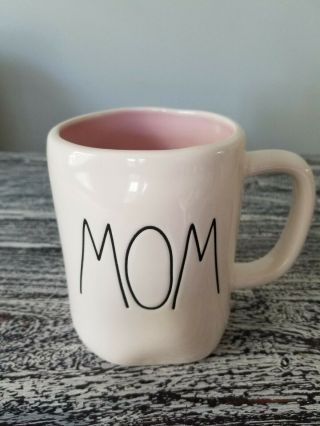 Rae Dunn Mug " Mom " By Magenta With Pink Inside