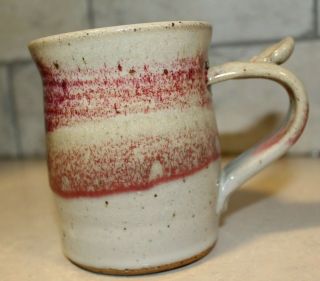 Hand Crafted Art Pottery Coffee Cup Mug Glazed Artist Marked 3