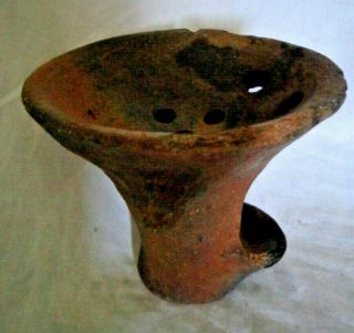 Small Clay Coal Pot hand crafted 6 1/2 