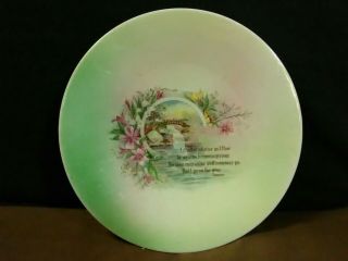 Hard To Find Vtg.  Pope Gosser China Floral " Tennyson Poem " Small Plate
