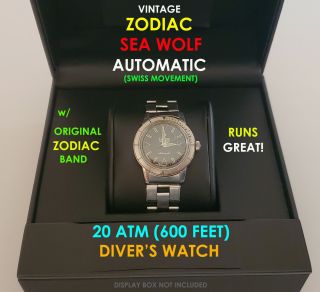 Vintage 1960’s Zodiac Sea Wolf Automatic Diver 