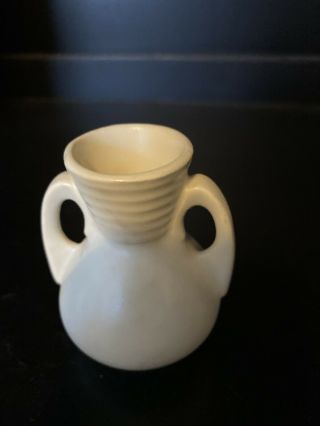 Vintage Shawnee Pottery Miniature Mini Vase White 2