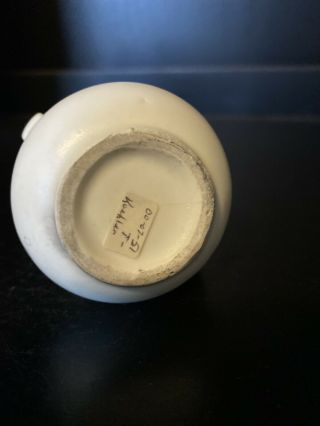 Vintage Shawnee Pottery Miniature Mini Vase White 3