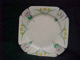 Shelley (england) Queen Anne Pansy Square Tea Plate - -