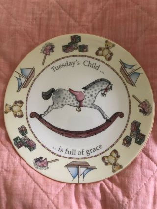 Royal Worcester Days Of The Week Plate Tuesday’s Child By Jenny Barnard 2003