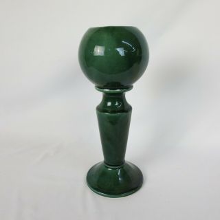 Vintage American Pottery Vase Signed 433 Usa Green 10 Tall