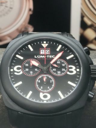 Lum - Tec M - Chrono Big Date M48 44mm Limited Edition Black Pvd Stainless Steel