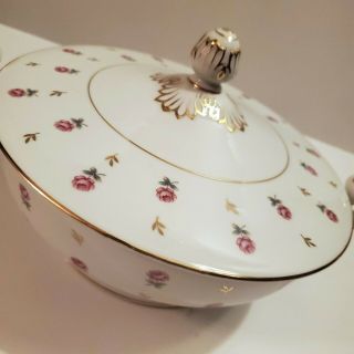Vintage Noritake Rosalie covered casserole dish bowl Red Roses china dishes 2