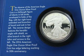 2016 $1 US Ronald Reagan Coin and Chronicles Set 1 oz Silver American Eagle 2