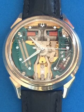 Serviced M8 1968 Bulova Accutron Spaceview Gold Filled Men 