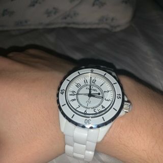 Chanel White Ceramic J12 Watch