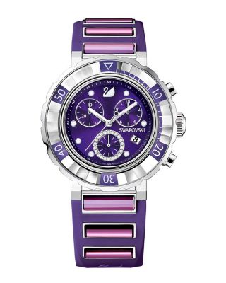 Swarovski Octea 1088675 Chrono Purple Dial Luxury Fashion Womens Swiss Watch