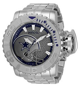 Invicta 58mm,  Crown Full Automatic Sea Hunter Nfl Official Dallas Cowboys Watch