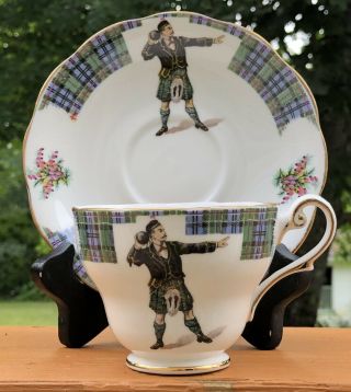 Royal Standard Bonnie Scotland English Bone China Clan Colquhoun Tea Trio