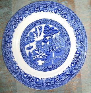 Vintage Royal Venton China Blue Willow Ware Dinner Plate 10 " 3/4