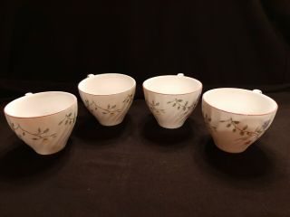 Set 4 Johnson Bros.  Summer Chintz Floral Swirl Pattern Tea Cups Made In England