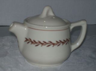 Vintage Walker Vitrified China Restaurant Ware Single Serve Teapot " Garland " Pat