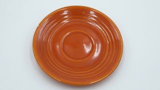 Vintage Bauer Ring Ware Pottery Orange Red 6 Inch Saucer