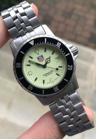 Tag Heuer Professional 1500 “night Diver” 929.  113g Lume Dial Rare