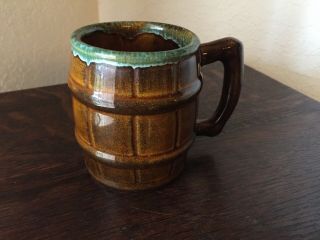 Van Briggle Colorado Springs Arts & Crafts Era Brown Pottery Mug 3.  25 " X 2.  5 "