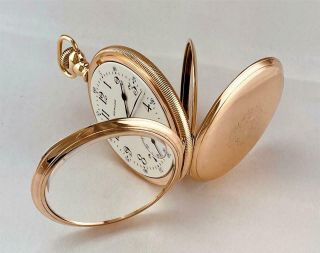 1912 E.  Howard 17 Jewels Pocket Watch In 14k Gold Filled Case 16s - Runs