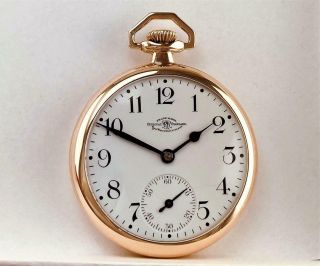1910 Ball - Waltham 21 Jewels Rr Grade In 14k Gold Filled Case - Size 16 - Runs
