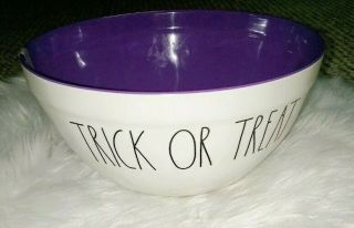 2019 Rae Dunn Halloween Purple Trick Or Treat Melamine Bowl
